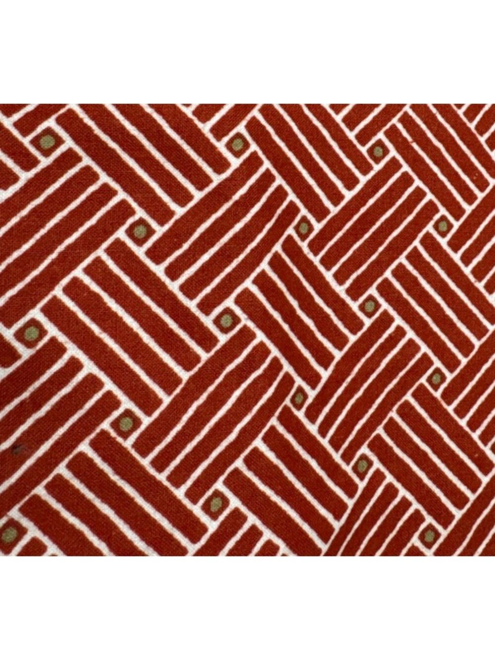 Red Geometric Cotton Fabric 27 x 54" Design VII Quilting Sewing